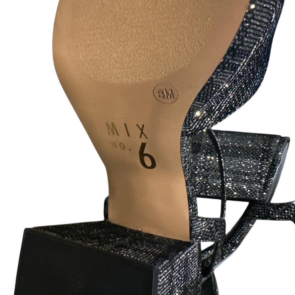 Mix No. 6 Halia Sandal, Grey/Black Plaid, women’s size 8M - Picture 4 of 10
